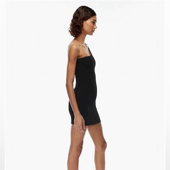 Aritzia One Shoulder Black Mini Dress - Picture 4 of 6